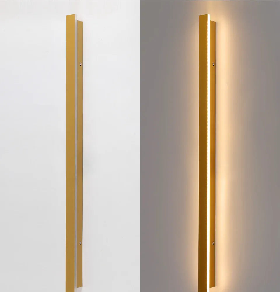 Verthara Premium Industrial Iron Linear LED Outdoor Wall Light Motion Sensor