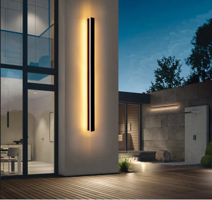 Verthara Premium Industrial Iron Linear LED Outdoor Wall Light Motion Sensor