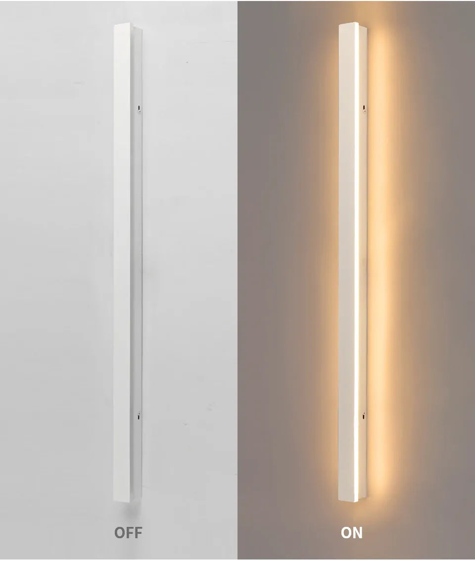 Verthara Premium Industrial Iron Linear LED Outdoor Wall Light Motion Sensor
