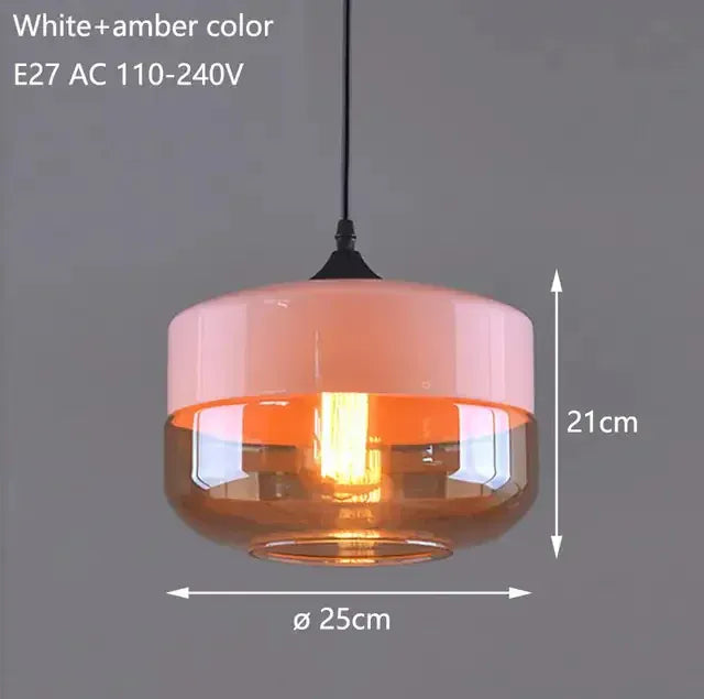 Verthara Premium Industrial Loft Glass Pendant Chandelier