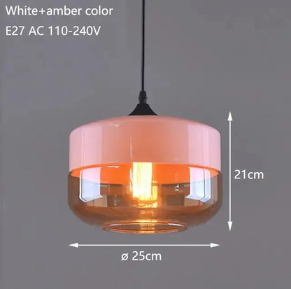 Verthara Premium Industrial Loft Glass Pendant Chandelier