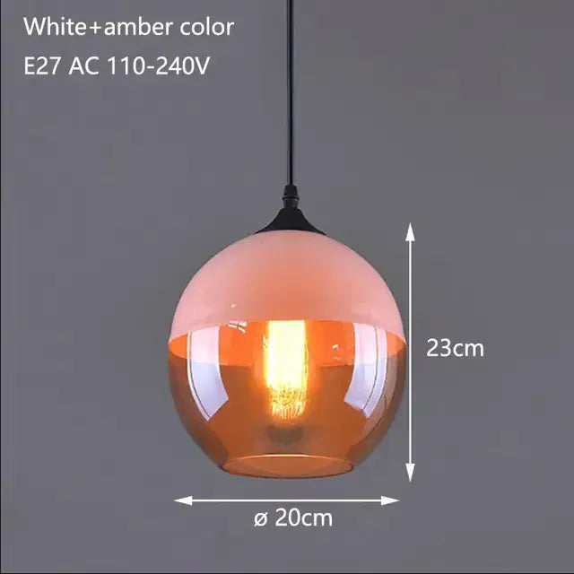 Verthara Premium Industrial Loft Glass Pendant Chandelier