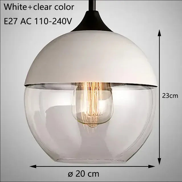 Verthara Premium Industrial Loft Glass Pendant Chandelier