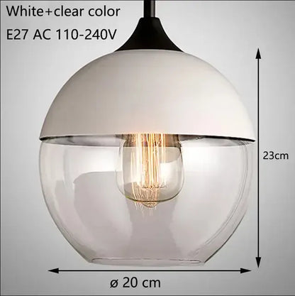 Verthara Premium Industrial Loft Glass Pendant Chandelier