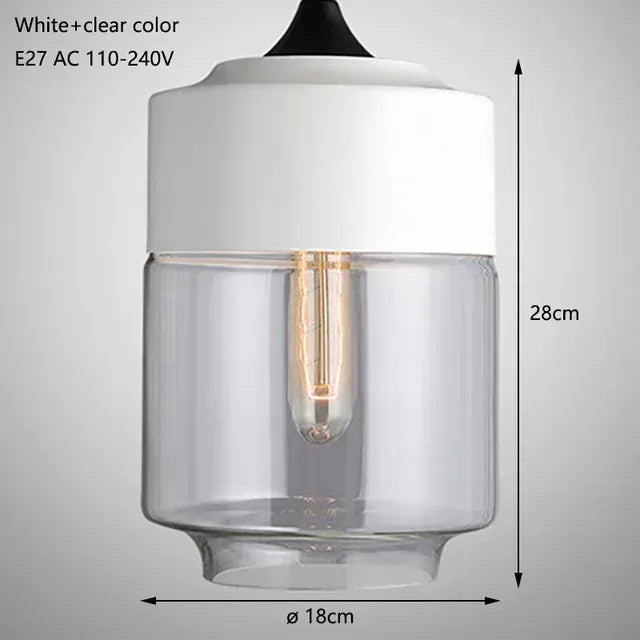 Verthara Premium Industrial Loft Glass Pendant Chandelier