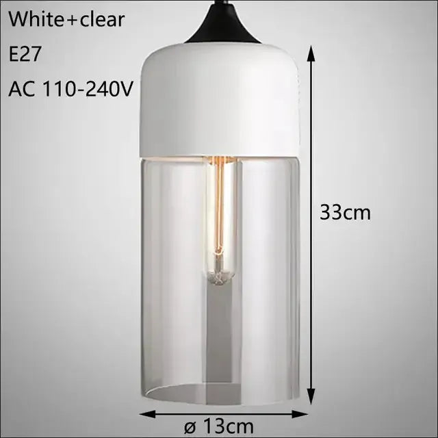 Verthara Premium Industrial Loft Glass Pendant Chandelier