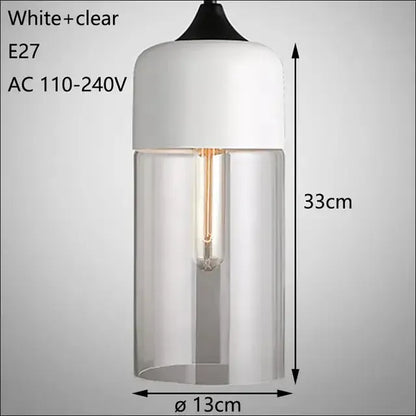 Verthara Premium Industrial Loft Glass Pendant Chandelier