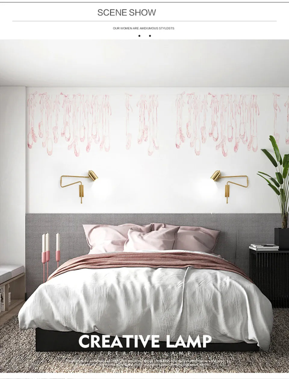 Verthara Premium Industrial Long-Arm Folding Wall Lamp