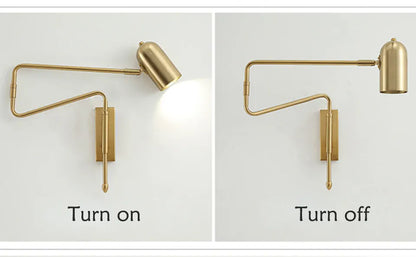 Verthara Premium Industrial Long-Arm Folding Wall Lamp