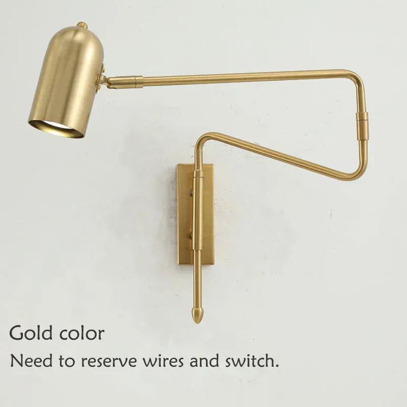Verthara Premium Industrial Long-Arm Folding Wall Lamp