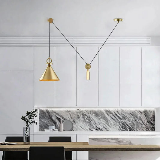 Verthara Premium Industrial Pulley Pendant Light