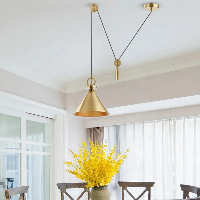 Verthara Premium Industrial Pulley Pendant Light