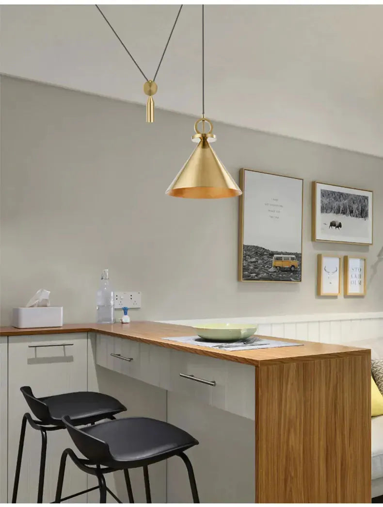 Verthara Premium Industrial Pulley Pendant Light