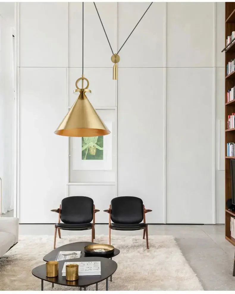 Verthara Premium Industrial Pulley Pendant Light