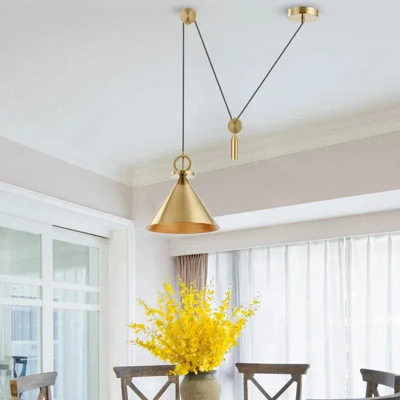 Verthara Premium Industrial Pulley Pendant Light