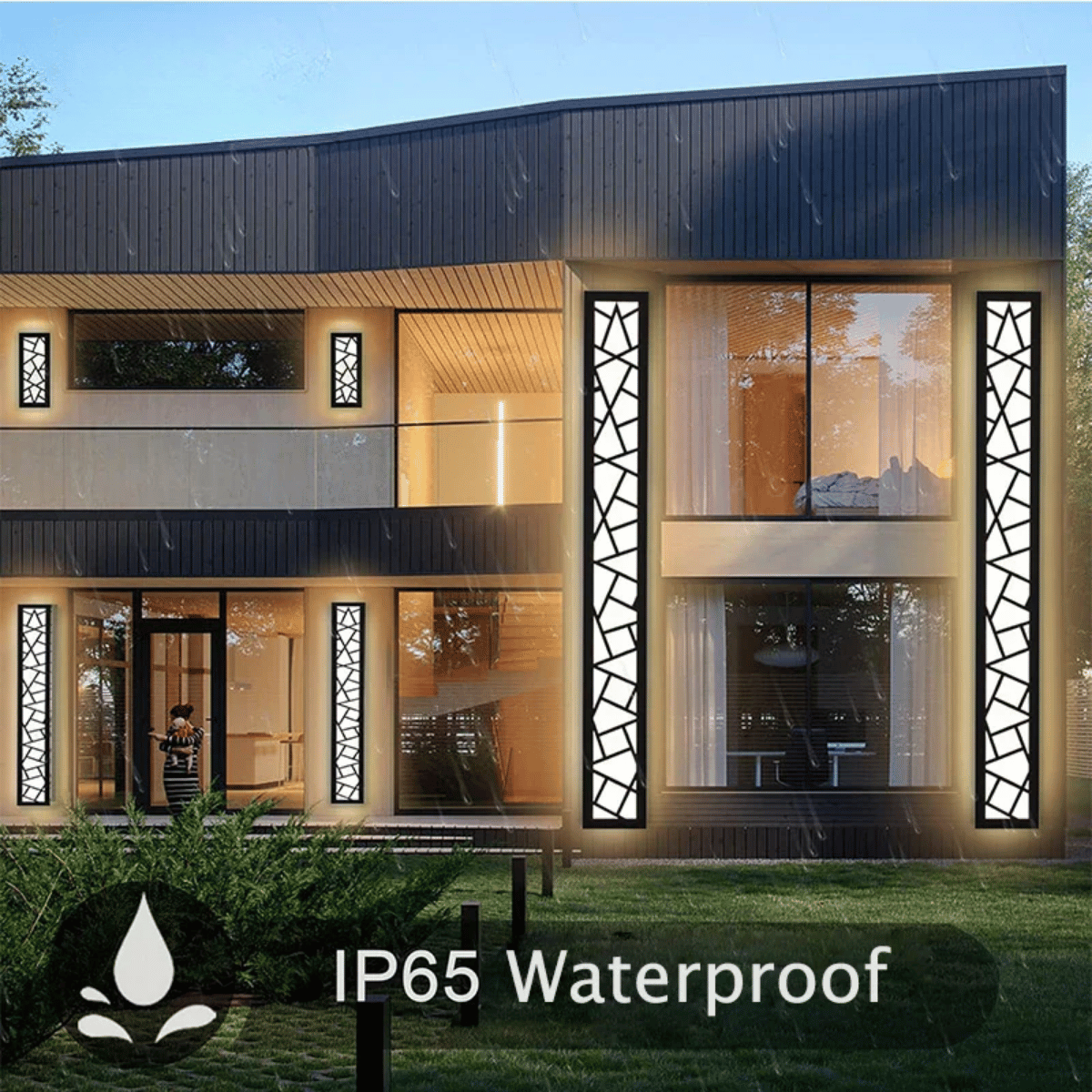 Verthara Premium IP65 Waterproof LED Outdoor Wall Light - Wall-Mounted - Modern Design - Aluminium - Anti-Rust - Suitable for Garden and Porch