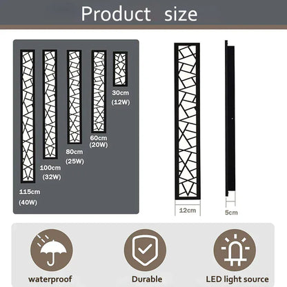 Verthara Premium IP65 Waterproof LED Outdoor Wall Light - Wall-Mounted - Modern Design - Aluminium - Anti-Rust - Suitable for Garden and Porch L60xW12 / IP65 / cool white 6000K