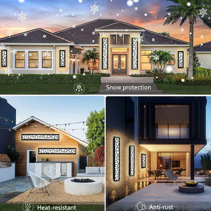 Verthara Premium IP65 Waterproof LED Outdoor Wall Light - Wall-Mounted - Modern Design - Aluminium - Anti-Rust - Suitable for Garden and Porch