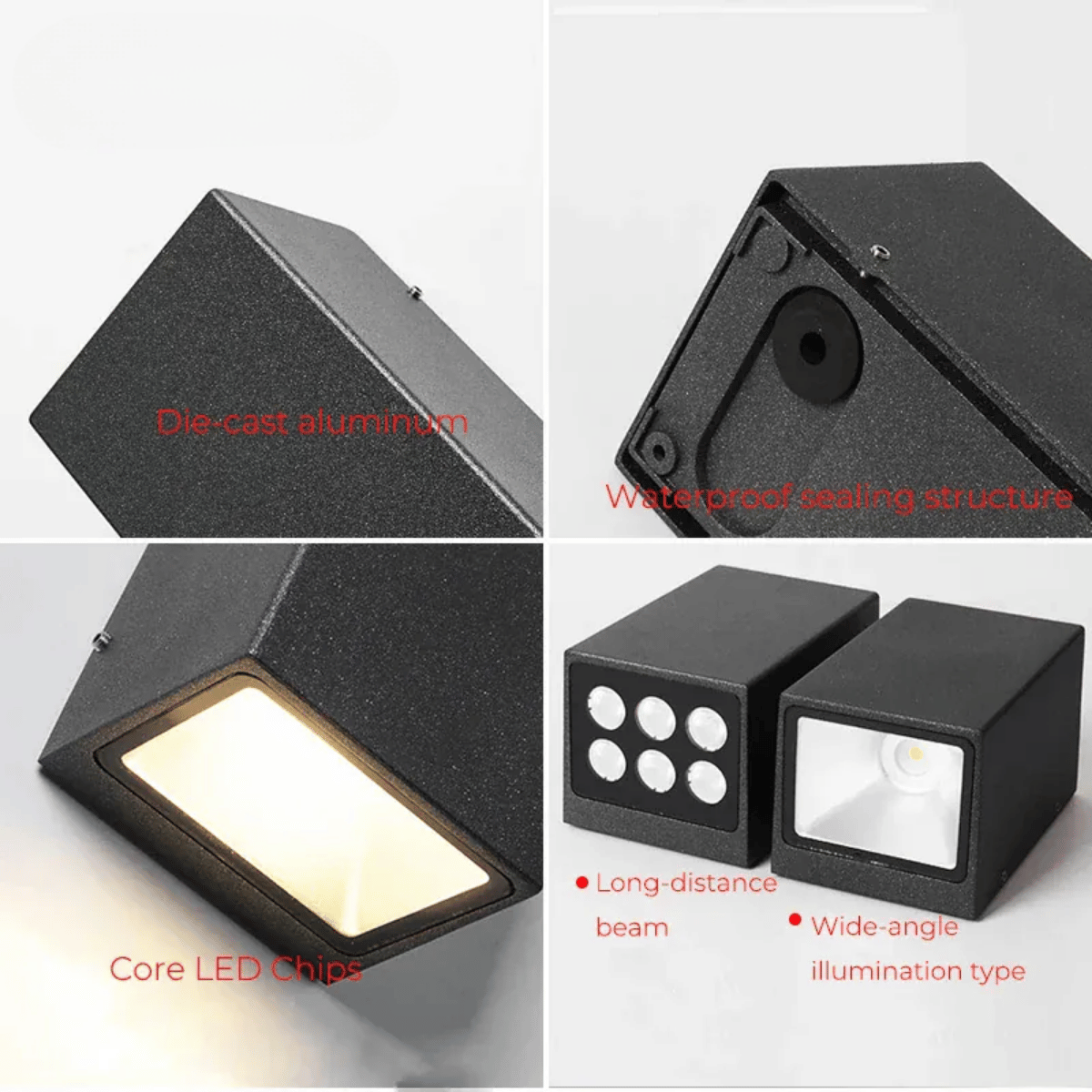 Verthara Premium IP65 Waterproof Modern Outdoor Wall Light – Die-Cast Aluminium - Effortless Installation - Ideal for Garden and Villa Porches