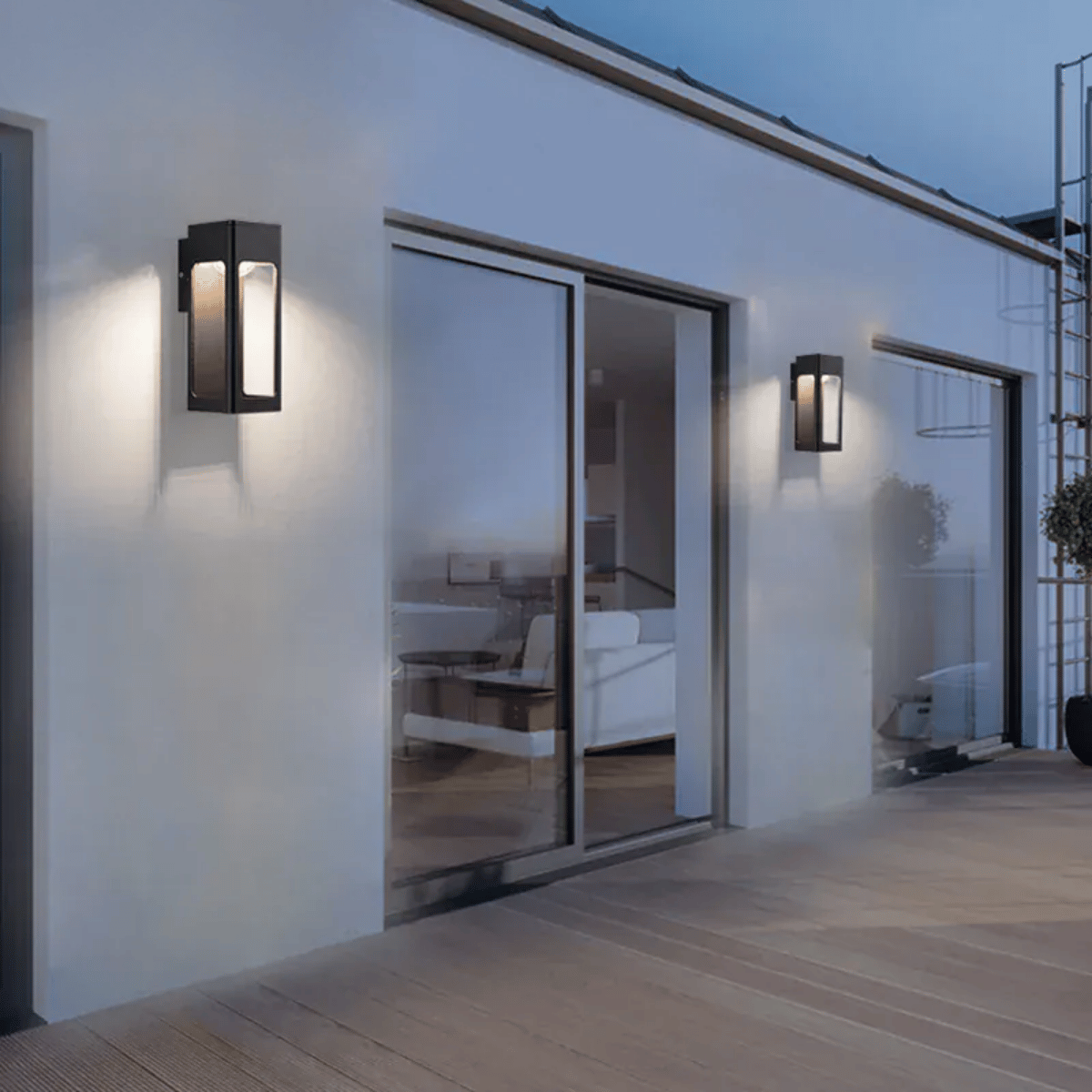 Verthara Premium IP67 Waterproof LED Outdoor Wall Light - Wall-Mounted - Modern Design - Black Aluminium - 12W - Ideal For Garden And Porch Lighting