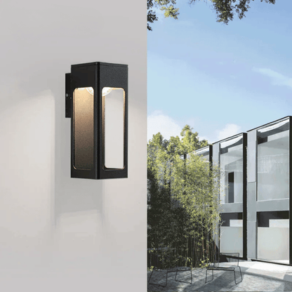 Verthara Premium IP67 Waterproof LED Outdoor Wall Light - Wall-Mounted - Modern Design - Black Aluminium - 12W - Ideal For Garden And Porch Lighting cold white / H250x95mm