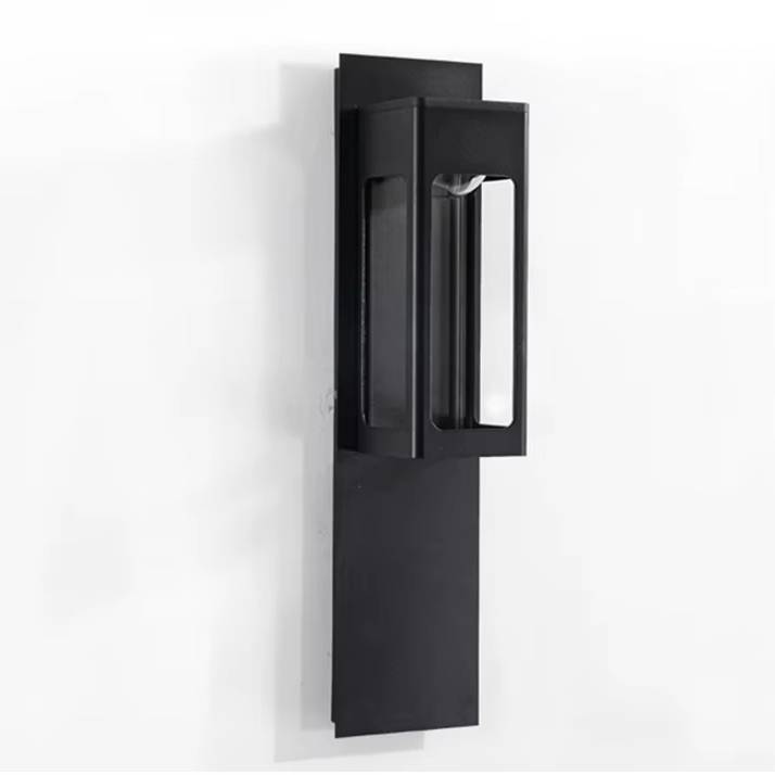 Verthara Premium IP67 Waterproof Outdoor Wall Light – Modern Aluminum Sconce for Garden and Exterior Use in Black and Bronze H40cm power supply / Cold White