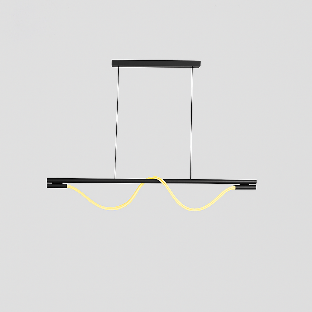 Verthara Premium Italian Modern Minimalist Linear Pendant Light - Stainless Steel and Silicone Ceiling Fixture for Kitchen and Bar 120cm / Cold White