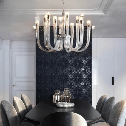 Verthara Premium J-Tube Crystal Glass Pendant Light