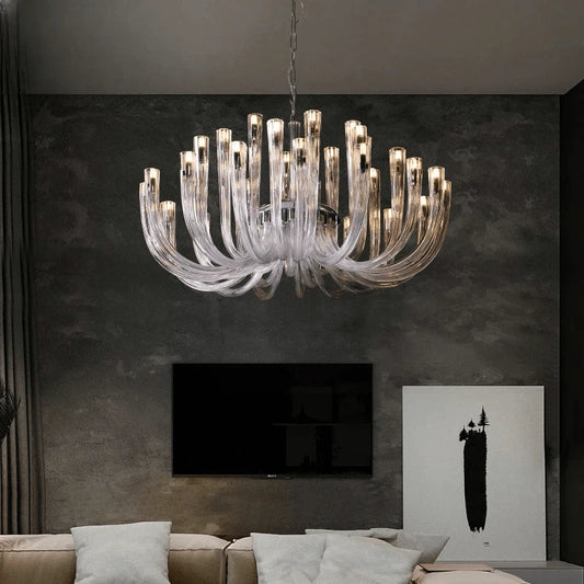 Verthara Premium J-Tube Crystal Glass Pendant Light