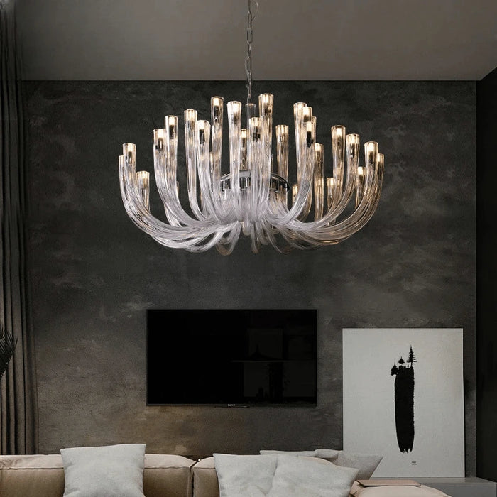 Verthara Premium J-Tube Crystal Glass Pendant Light