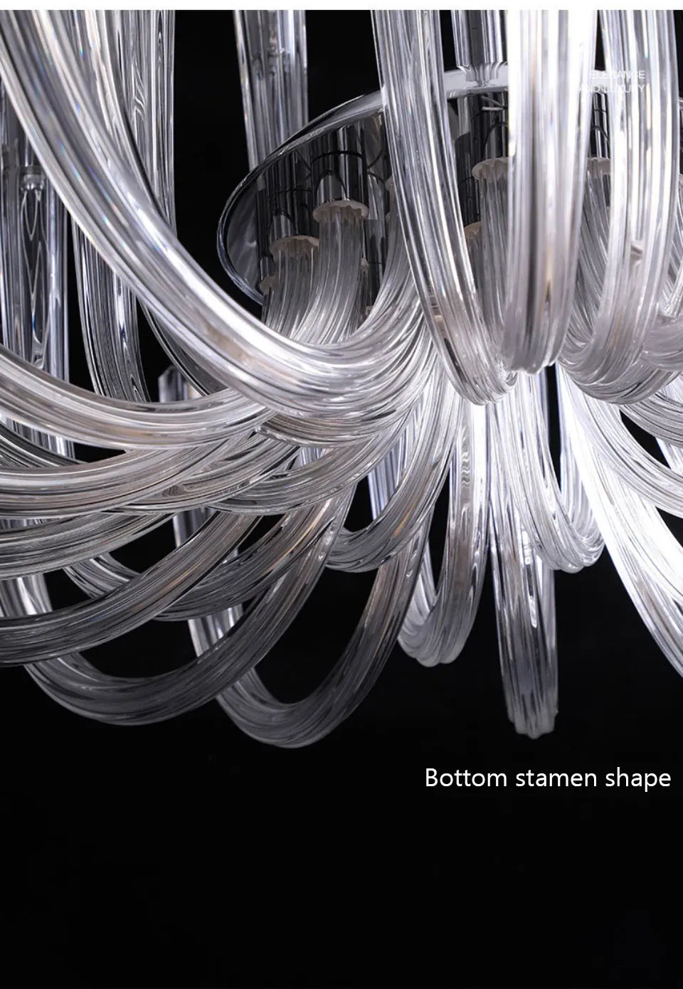Verthara Premium J-Tube Crystal Glass Pendant Light