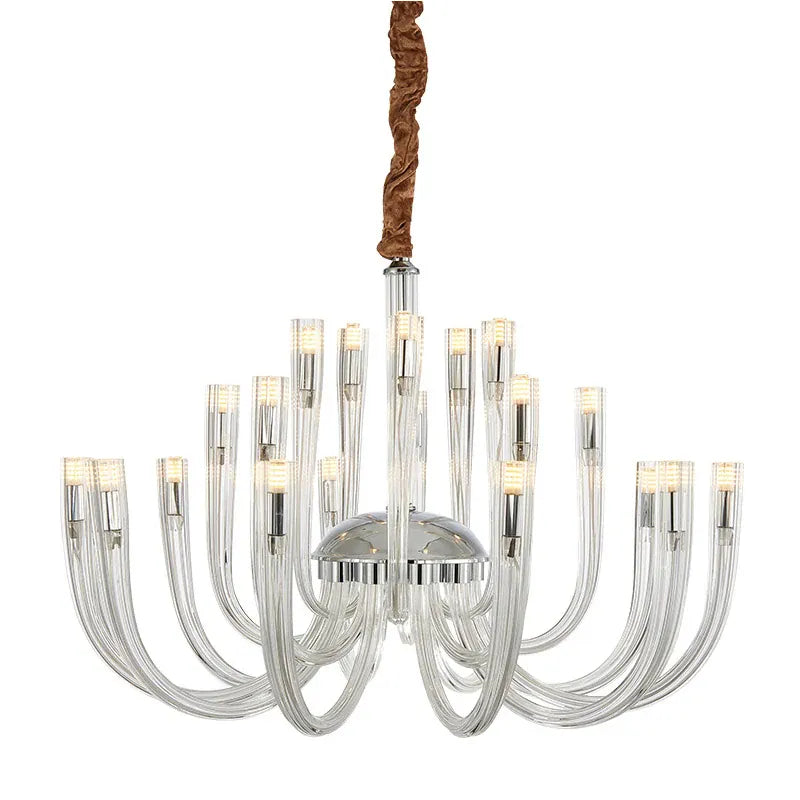 Verthara Premium J-Tube Crystal Glass Pendant Light