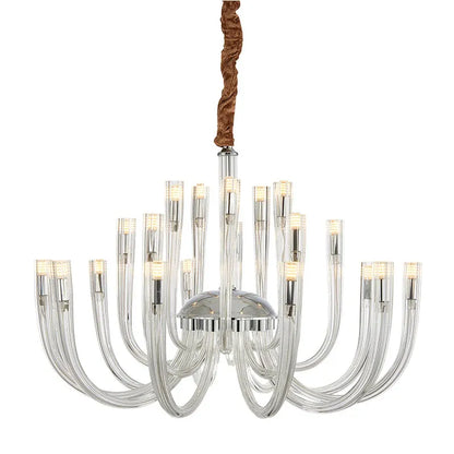 Verthara Premium J-Tube Crystal Glass Pendant Light