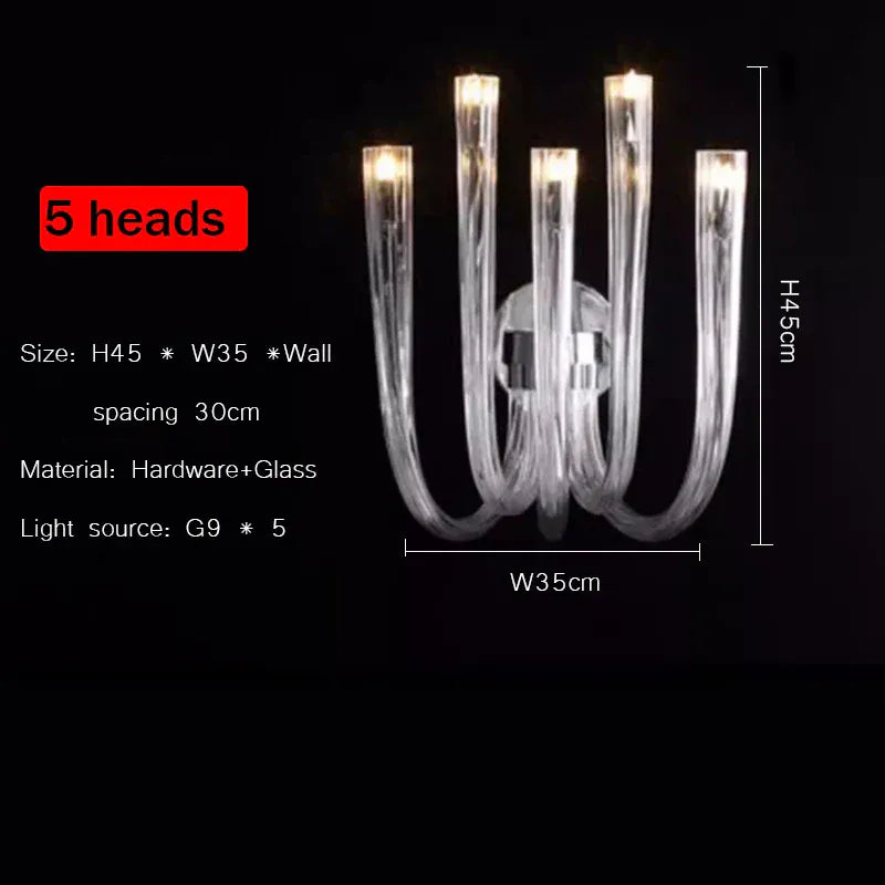 Verthara Premium J-Tube Crystal Glass Pendant Light