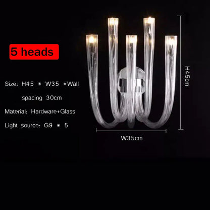 Verthara Premium J-Tube Crystal Glass Pendant Light