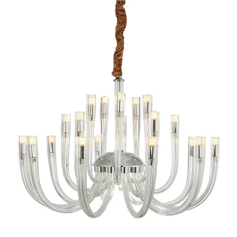 Verthara Premium J-Tube Crystal Glass Pendant Light
