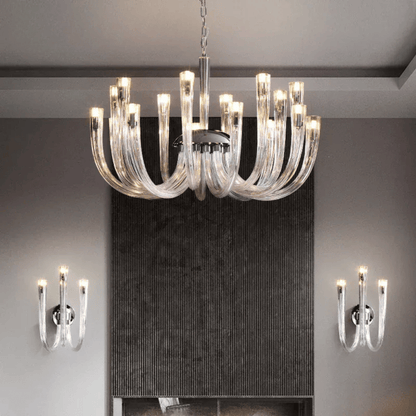 Verthara Premium J-Tube Crystal Glass Pendant Light