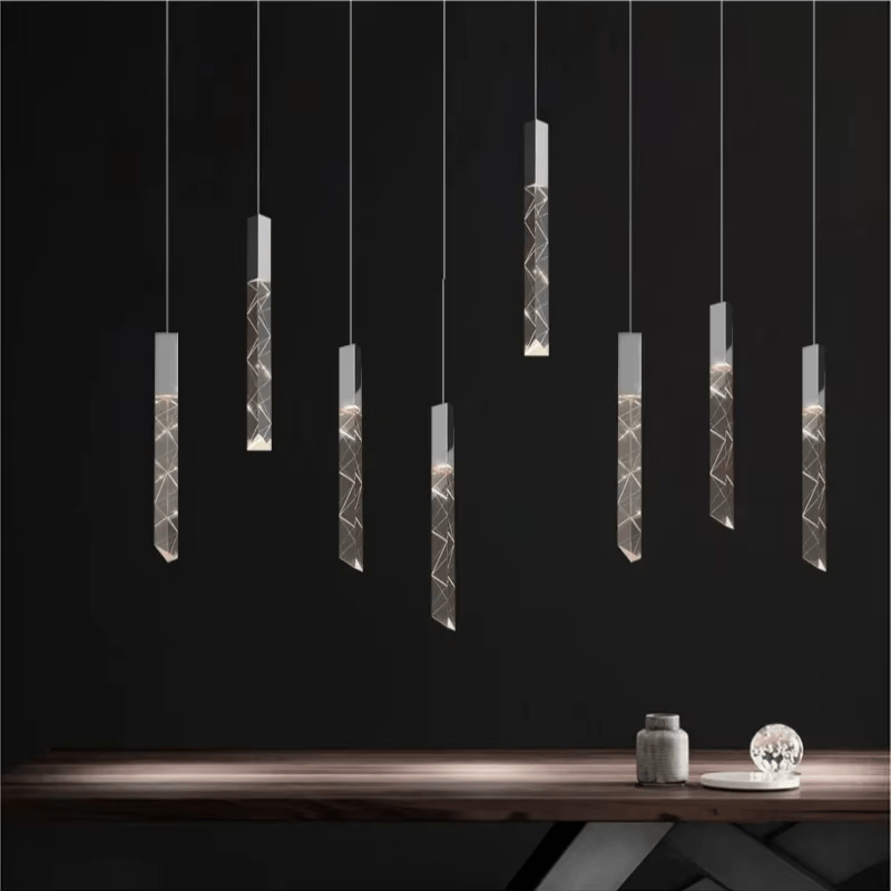 Verthara Premium K9 Crystal LED Pendant Light for Stairs & Living Room
