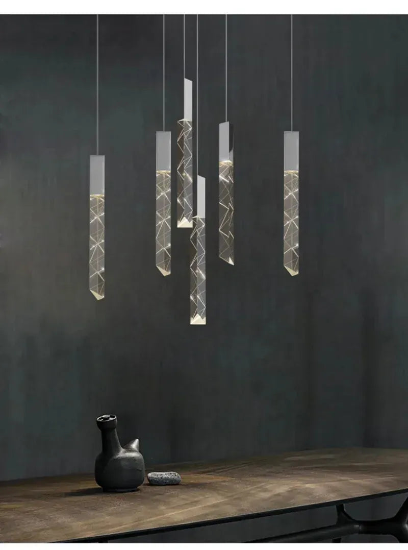 Verthara Premium K9 Crystal LED Pendant Light for Stairs & Living Room