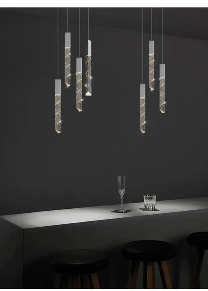 Verthara Premium K9 Crystal LED Pendant Light for Stairs & Living Room