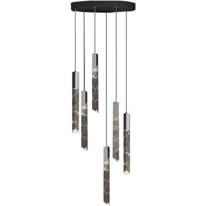 Verthara Premium K9 Crystal LED Pendant Light for Stairs & Living Room