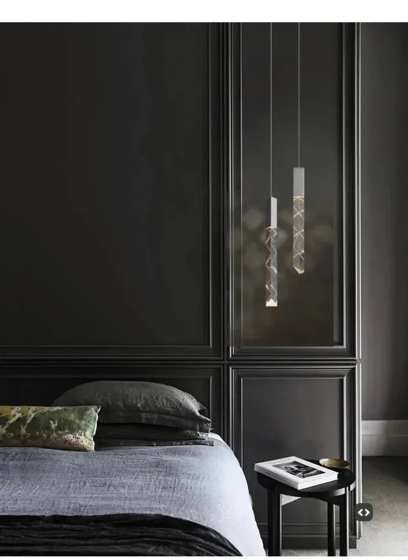 Verthara Premium K9 Crystal LED Pendant Light for Stairs & Living Room