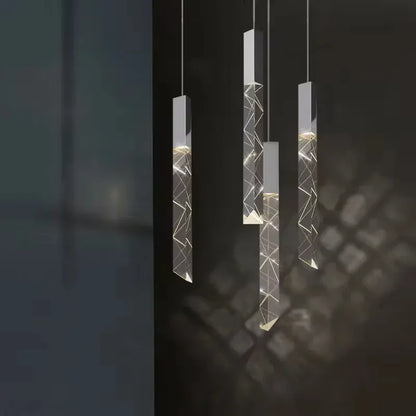 Verthara Premium K9 Crystal LED Pendant Light for Stairs & Living Room