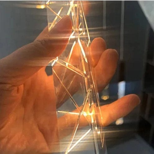 Verthara Premium K9 Crystal LED Pendant Light for Stairs & Living Room