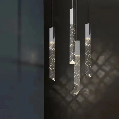 Verthara Premium K9 Crystal LED Pendant Light for Stairs & Living Room