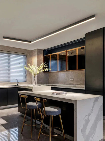 Verthara Premium LED Ceiling Light Fixture With Minimalist Design – Adjustable Brightness - Warm White - Indoor Use - Energy Efficient - Easy Installation White L120cm / Cool light