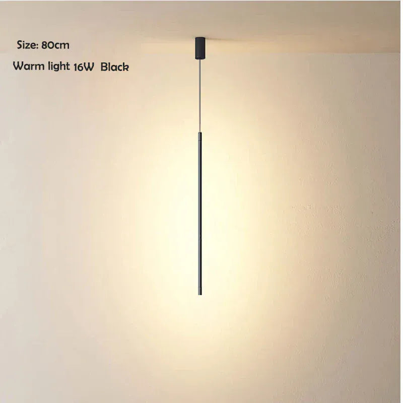 Verthara Premium LED Chandelier With Long Hanging Line - Modern Design - Indoor Lighting - Metal And Glass - Warm White - Energy Efficient 80cm warm white