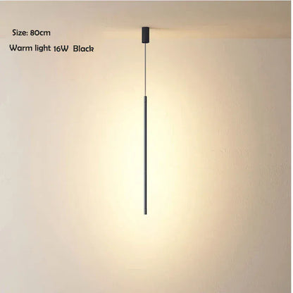 Verthara Premium LED Chandelier With Long Hanging Line - Modern Design - Indoor Lighting - Metal And Glass - Warm White - Energy Efficient 80cm warm white