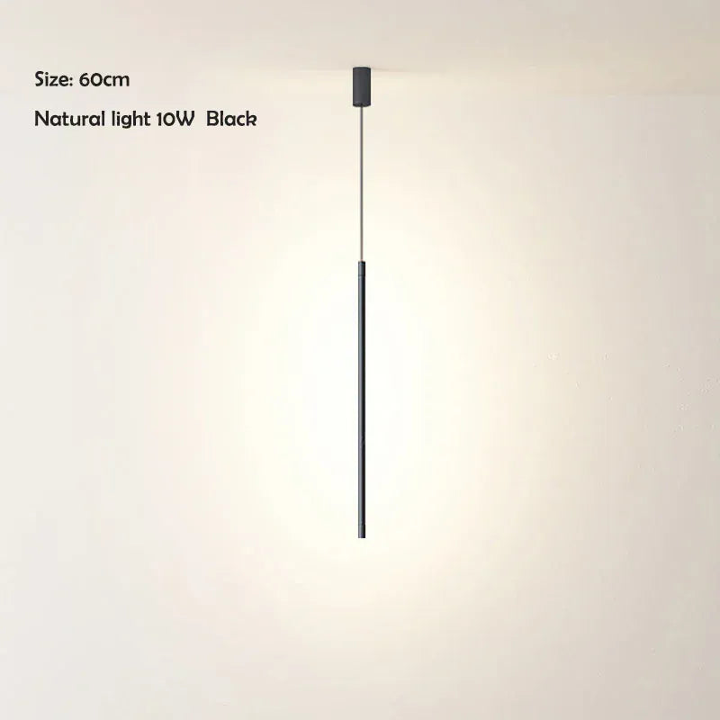 Verthara Premium LED Chandelier With Long Hanging Line - Modern Design - Indoor Lighting - Metal And Glass - Warm White - Energy Efficient 60cm natural light