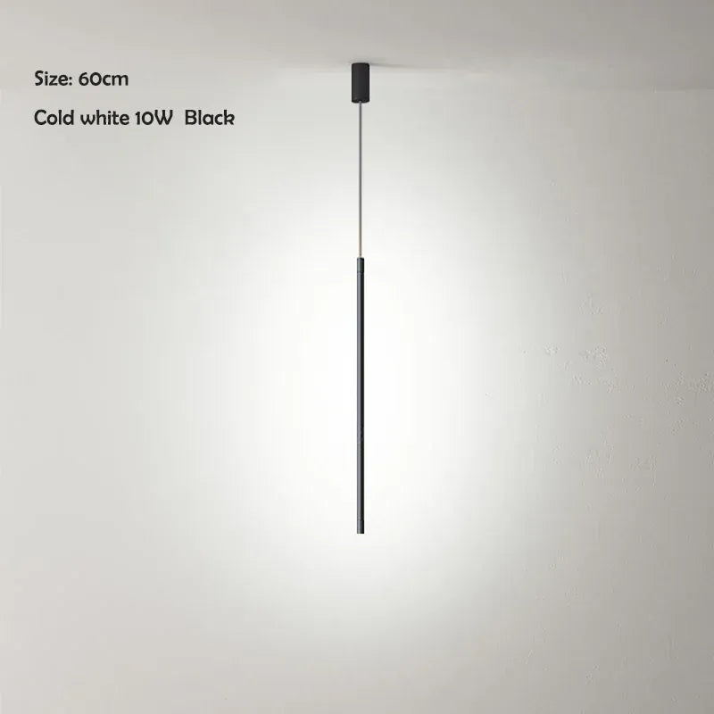 Verthara Premium LED Chandelier With Long Hanging Line - Modern Design - Indoor Lighting - Metal And Glass - Warm White - Energy Efficient 60cm cold white